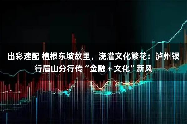 出彩速配 植根东坡故里，浇灌文化繁花：泸州银行眉山分行传“金融＋文化”新风
